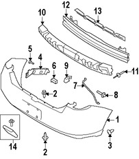 Foto de Absorbedor de impacto de gomaespuma del parachoque Original para Ford Focus 2009 2010 2011 2008 Marca FORD Nmero de Parte 9S4Z17E855A