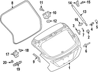 Foto de Motor Accionadro de Cerradura del Baul Original para Ford Focus Ford C-Max Marca FORD Nmero de Parte BM5Z5843150B