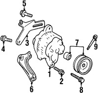 Foto de Polea del Alternador Original para Ford Aspire 1994 1995 1996 1997 Marca FORD Nmero de Parte F4BZ10344A