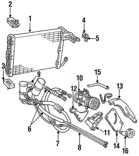 Foto de Manguera de succin Refrigerante Aire Acondicionad Original para Lincoln Continental 1986 1987 Lincoln Town Car 1986 1987 1988 Marca FORD Nmero de Parte E6VY19867B