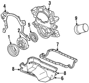 Foto de Empacadura de Crter Original para Ford Lincoln Mercury Marca FORD Nmero de Parte F5TZ6710A