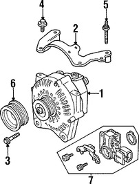 Foto de Polea del Alternador Original para Ford Taurus Lincoln Mark VIII Marca FORD Nmero de Parte F5OZ10344D