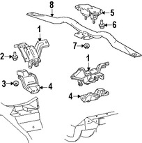 Foto de Montura del motor Original para Lincoln Town Car 2003 2004 2005 2006 2007 2008 Marca FORD Nmero de Parte 3W1Z6038CB