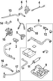 Foto de Solenoide de Purga del Canister Original para Lincoln Town Car Marca FORD Nmero de Parte 6W1Z9C915A