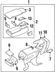 Foto de Consola Central Original para Lincoln Town Car 2006 2007 2008 2009 2010 2011 Marca FORD Nmero de Parte 8W1Z5460018BC