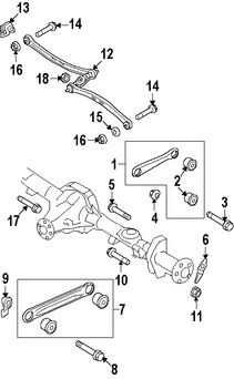 Foto de Tornillo de Brazo de Control de Suspension Original para Mercury Grand Marquis Mercury Marauder Ford Crown Victoria Lincoln Town Car Marca FORD Nmero de Parte W712820S439