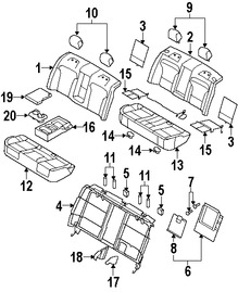 Foto de Almohadilla Calentadora de Asiento Original para Lincoln MKS Marca FORD Nmero de Parte 8A5Z14D696C