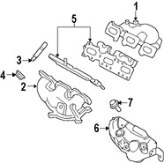 Foto de Empacadura de Mltiple de Escape Original para Ford Mercury Lincoln Marca FORD Nmero de Parte 7T4Z9448F