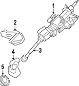 Foto de Columna de Direccin Original para Ford Fusion Mercury Milan Lincoln Zephyr Lincoln MKZ Marca FORD Nmero de Parte 8E5Z3524C