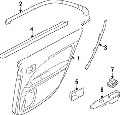 Foto de Protector contra Intemperie Cristal de Puerta Original para Mercury Milan Ford Fusion Lincoln Zephyr Lincoln MKZ Marca FORD Nmero de Parte 6E5Z5425861AA