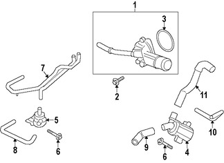 Foto de Bomba de Agua Auxiliar del Motor Original para Lincoln MKZ Ford Fusion Ford C-Max Marca FORD Nmero de Parte DS7Z8C419D