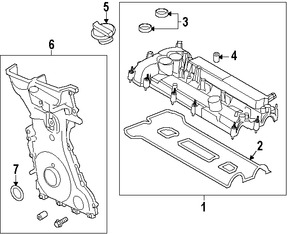 Foto de Ojal Cubierta de Vlvula Original para Ford  Lincoln Marca FORD Nmero de Parte 1S7Z6C290AA