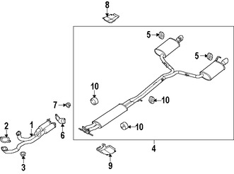 Foto de Sujetador Sistema de Escape Original para Ford  Lincoln Marca FORD Nmero de Parte BB5Z5F262A