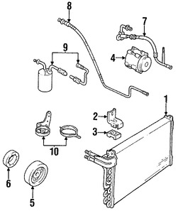 Foto de Manguera de succin Refrigerante Aire Acondicionad Original para Ford Thunderbird Mercury Cougar Marca FORD Nmero de Parte FOSZ19D734AA