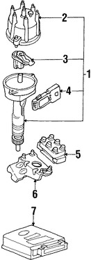 Foto de Mdulo de Control del Encendido Original para Ford Mercury Marca FORD Nmero de Parte 5U2Z12A297D