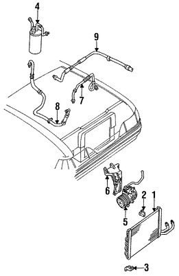 Foto de Manguera de succin Refrigerante Aire Acondicionad Original para Ford Tempo 1992 1993 Mercury Topaz 1992 1993 Marca FORD Nmero de Parte F23Z19D742A