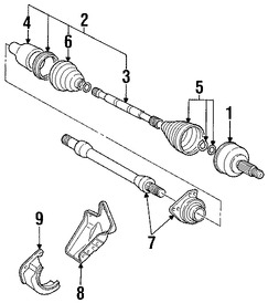 Foto de Eje propulsor Homocintica Original para Ford Contour Mercury Mystique Marca FORD Remanufacturado Nmero de Parte F5RZ3A329C