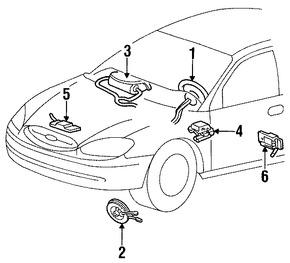 Foto de Mdulo de control del Air Bag Original para Mercury Sable 2000 2001 Ford Taurus 2000 2001 Marca FORD Nmero de Parte YF1Z14B321EA