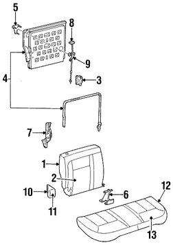 Foto de Asiento Original para Ford Taurus Mercury Sable Marca FORD Nmero de Parte 1F1Z74600A88AA