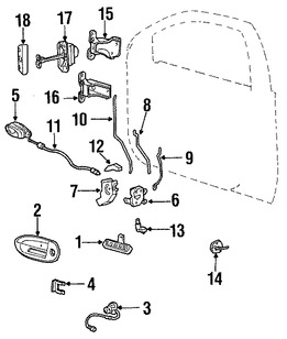 Foto de Interruptor del Marco de la Puerta Original para Ford Taurus Ford Mustang Mercury Sable Marca FORD Nmero de Parte XF1Z10B987AA