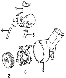 Foto de Polea de Bomba de Direccin Original para Ford Windstar Ford Taurus Lincoln Continental Mercury Sable Marca FORD Nmero de Parte F78Z3A733AA