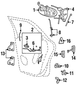 Foto de Freno de puerta Original para Ford Taurus Mercury Sable Marca FORD Nmero de Parte F8DZ5427204AA