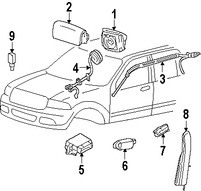 Foto de Airbag de Asiento Original para Ford Five Hundred 2005 2006 2007 Mercury Montego 2005 2006 2007 Marca FORD Nmero de Parte 5F9Z74611D10AA