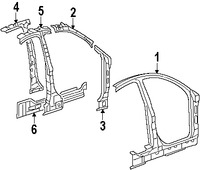 Foto de Refuerzo de Pilar B de Carroceria Original para Ford Five Hundred Ford Taurus Mercury Montego Mercury Sable Marca FORD Nmero de Parte 8G1Z5424382A