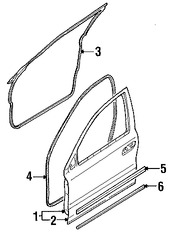 Foto de Sello de la puerta Original para Mercury Montego Mercury Sable Ford Five Hundred Ford Taurus Marca FORD Nmero de Parte 9G1Z5420708B