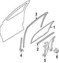 Foto de Cristal de Puerta Original para Ford Taurus Ford Five Hundred Mercury Montego Mercury Sable Marca FORD Nmero de Parte 6G1Z5421411AA