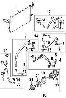 Foto de Manguera Descarga Refrigerante Aire Acondicionado Original para Mercury Sable 2008 2009 Ford Taurus X 2008 2009 Ford Taurus 2008 2009 Marca FORD Nmero de Parte 8G1Z19D734A