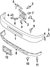 Foto de Soporte de la placa Original para Ford E-150 Ford E-250 Ford E-350 Super Duty Marca FORD Nmero de Parte 8C2Z17A385AA