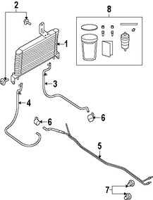 Foto de Manguera de Enfriado de Aceite Transmisin Automtica Original para Ford E-150 2008 2009 Ford E-250 2008 2009 Marca FORD Nmero de Parte 6C2Z7R081D