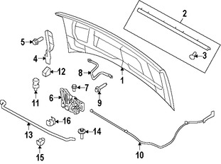 Foto de Cable Abre Capo Original para Ford E-150 Ford E-250 Ford E-350 Super Duty Marca FORD Nmero de Parte 8C2Z16916A