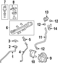 Foto de Manguera de retroalimentacin de presin EGR Original para Ford E-350 Super Duty 2008 2009 2010 Marca FORD Nmero de Parte 4C2Z9D477BA