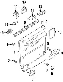 Foto de Bisel de Switch de Vidrio Electrico Original para Ford E-150 2008 Ford E-250 2008 Ford E-350 Super Duty 2008 Marca FORD Nmero de Parte 4C2Z1522634AAB