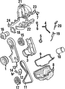 Foto de Polea Tensionadora Correa del Tiempo Original para Ford LTD Ford Aerostar Ford Ranger Ford Mustang Mercury Marquis Marca FORD Nmero de Parte F57Z6K254A