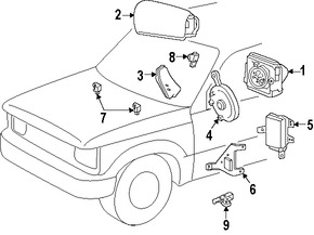 Foto de Mdulo de control del Air Bag Original para Ford Ranger 2007 2008 2009 Marca FORD Nmero de Parte 9L5Z14B321A