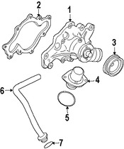 Foto de Kit de Termostato de Refrigerante del Motor  Original para Ford F-250 Super Duty Ford F-350 Super Duty Ford Excursion Ford E-350 Super Duty Marca FORD Parte #3C3Z8575AA