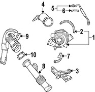 Foto de Tubo de Aceite del Turbo Original para Ford F-250 Super Duty Ford F-350 Super Duty Ford E-350 Club Wagon Ford E-350 Super Duty Ford Excursion Marca FORD Parte #6C3Z9T515A