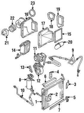 Foto de Acumulador de Aire Acondicionado Original para Ford Bronco II Ford Explorer Ford Ranger Marca FORD Nmero de Parte E4TZ19C836B