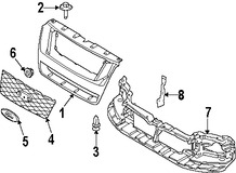 Foto de Molde de rejilla Original para Ford Explorer Sport Trac 2008 2009 2010 Marca FORD Nmero de Parte 8A2Z8419APTM