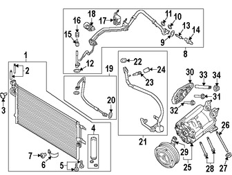 Foto de Tapa Vlvula de Servicio Aire Acondicionado Original para Ford Lincoln Marca FORD Nmero de Parte F3AZ19D702B