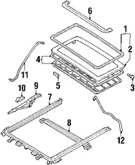 Foto de Sello del Techo Corredizo Original para Ford Escape 2001 2002 Marca FORD Nmero de Parte YL8Z7851884AAA