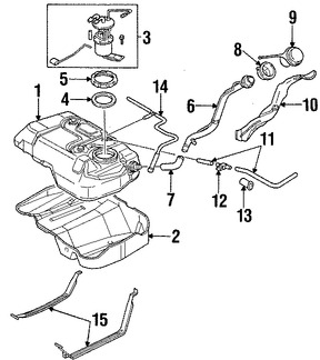 Foto de Lnea de Combustible Original para Ford Escape 2001 Marca FORD Nmero de Parte YL8Z9J279BJ