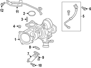 Foto de Tubo de Refrigerante del Turbo Original para Ford Escape Ford  Ford Fusion Ford Fiesta Marca FORD Nmero de Parte BM5Z9W619B