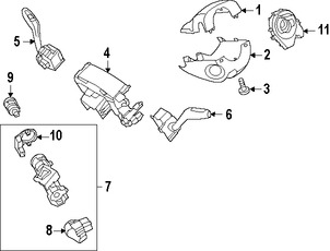 Foto de Cubierta de la Columna de Direccion Original para Ford Escape Ford C-Max Marca FORD Nmero de Parte CJ5Z3530AA