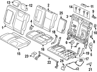 Foto de Cojin de Asiento Original para Ford Escape Ford C-Max Marca FORD Nmero de Parte CJ5Z7863841C