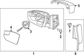 Foto de Cristal de espejo de la puerta Original para Ford Escape Ford C-Max Marca FORD Nmero de Parte CJ5Z17K707B