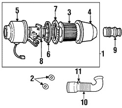 Foto de Manguera de Admisin de Aire del motor Original para Ford Expedition Lincoln Blackwood Lincoln Navigator Marca FORD Nmero de Parte XL1Z9F843AA